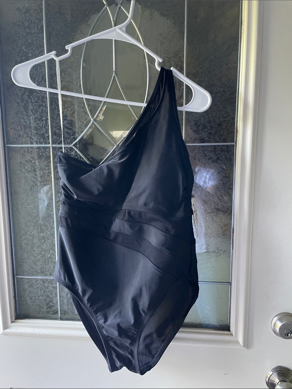 One-Shoulder Black Swimsuit